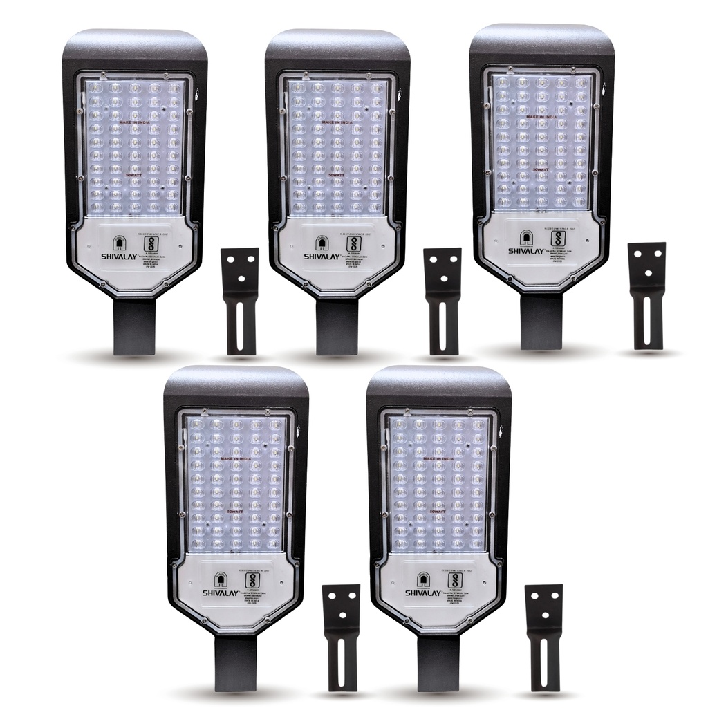 SHIVALAY 50W LED Street Light with Optical Lens, IP65 Waterproof Outdoor Light, High Brightness 6500K Cool White for Road, Garden, Parking, Security & Industrial Use (5)