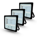 SHIVALAY Slim LED Flood Light Outdoor IP66 Waterproof Surge Protection Focus Light for Factory, Garage, Parking, Garden, Playground & Shop | Cool White | Grey Body | (Pack of-3, 50 Watt)